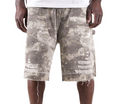 PAPER MONEY CRYSTALLIZED FADED CAMO JORTS