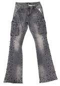 PAPER MONEY BLACK WASH CRYSTALLIZED PEARL PANTS