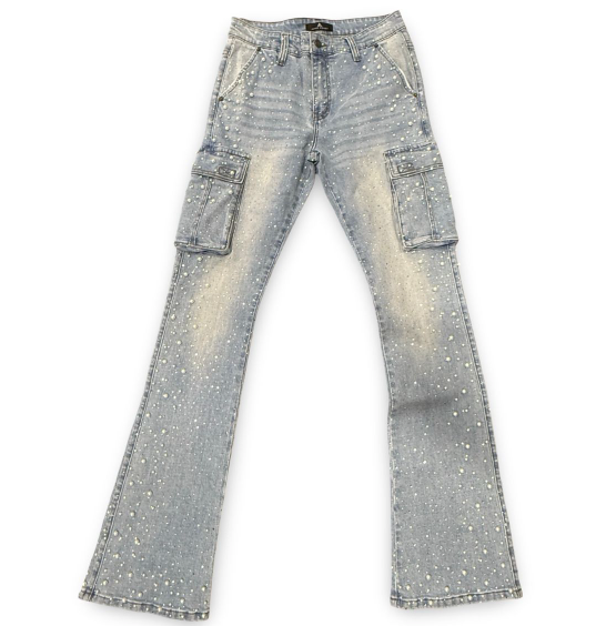 PAPER MONEY PEARL CRYSTAL BLUE DENIM