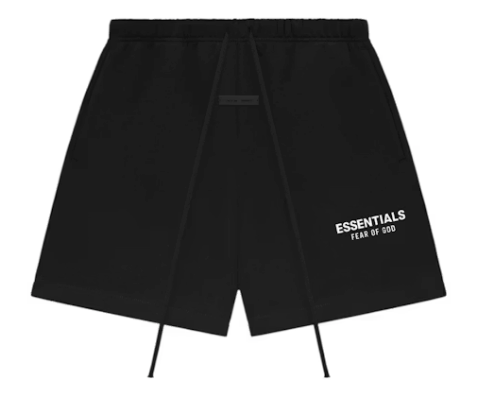 FEAR OF GOD ESSENTIALS JET BLACK SHORTS