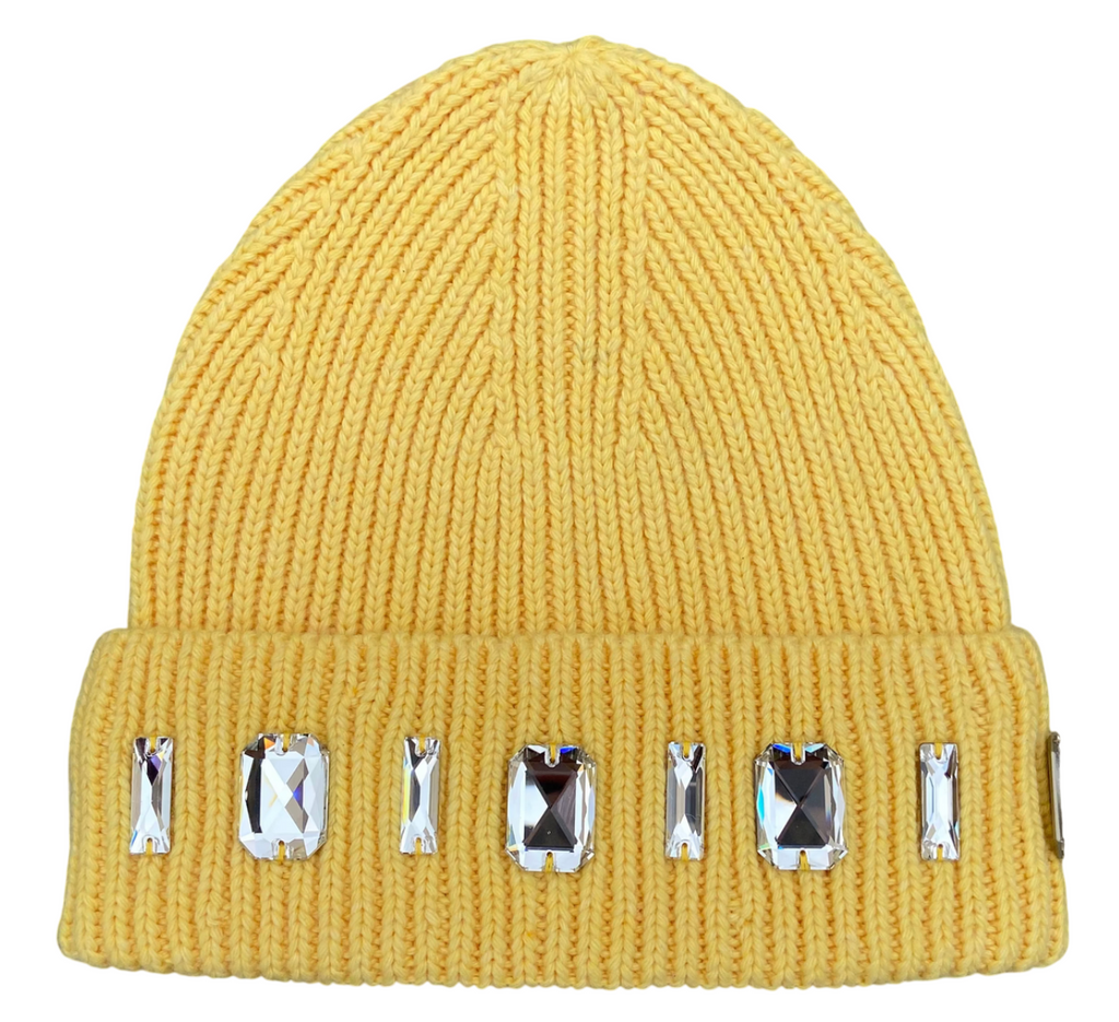 LOUIS CROWN YELLOW BEANIE