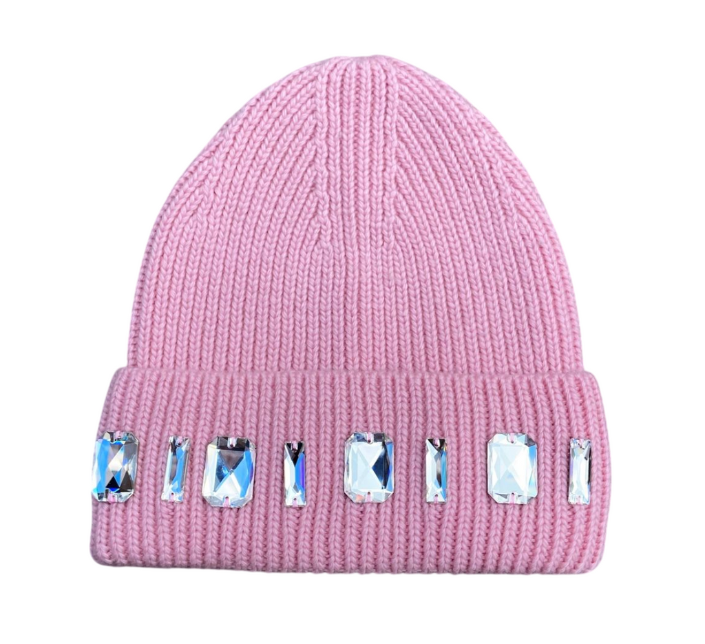 LOUIS CROWN PINK BEANIE