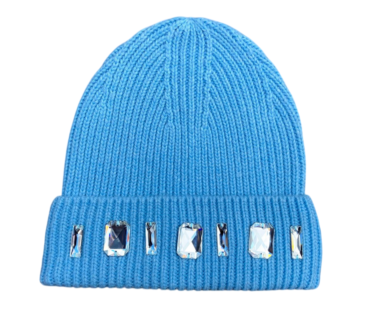 LOUIS CROWN BABY BLUE BEANIE