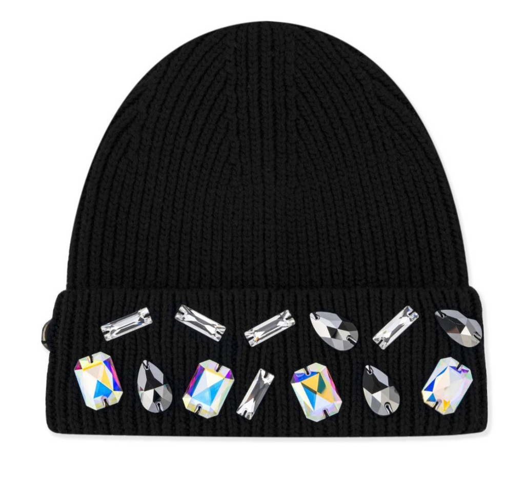 LOUIS CROWN BLACK MOSAIC BEANIE
