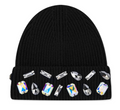 LOUIS CROWN BLACK MOSAIC BEANIE