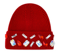 LOUIS CROWN RED MOSAIC BEANIE