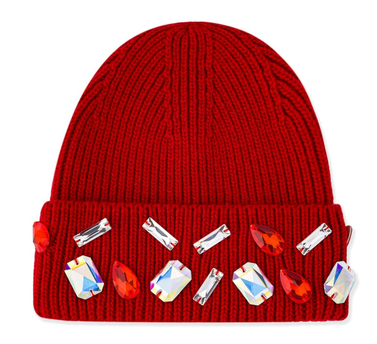 LOUIS CROWN RED MOSAIC BEANIE