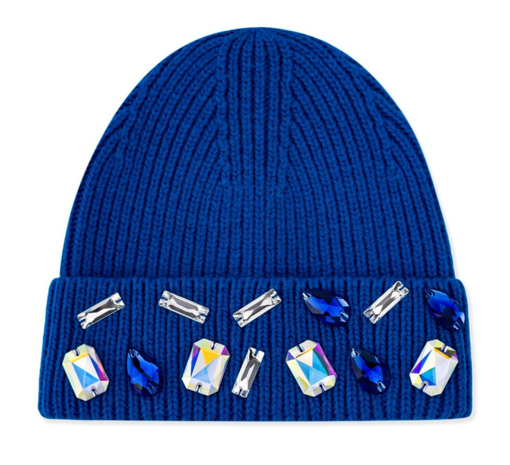 LOUIS CROWN BLUE MOSAIC BEANIE
