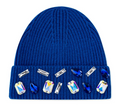 LOUIS CROWN BLUE MOSAIC BEANIE