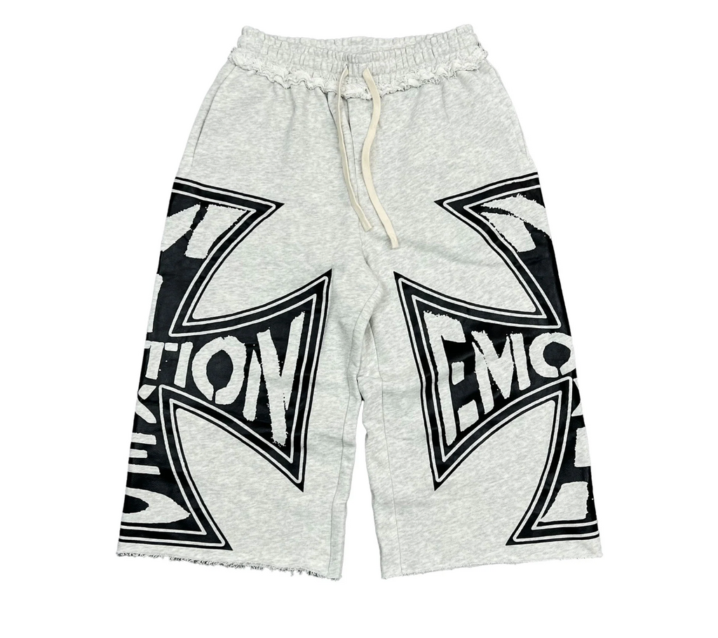 MIXED EMOTION GREY LONG SHORTS