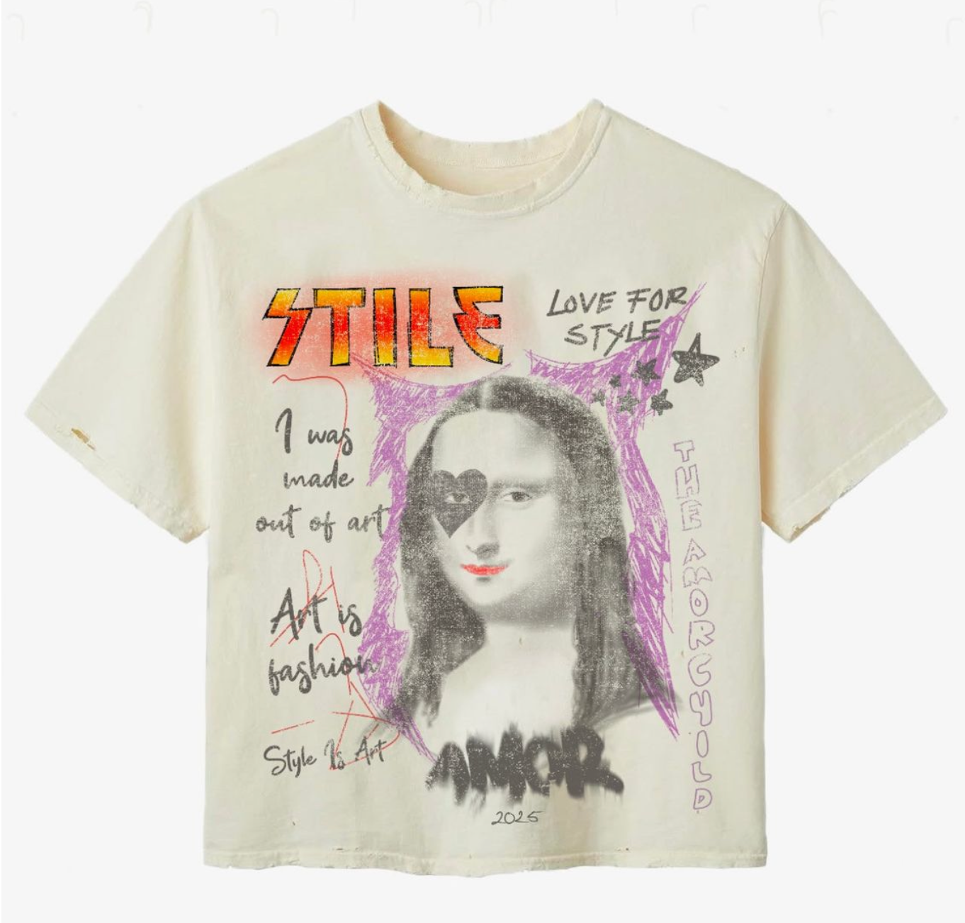 STILE MONALISA CREAM TEE