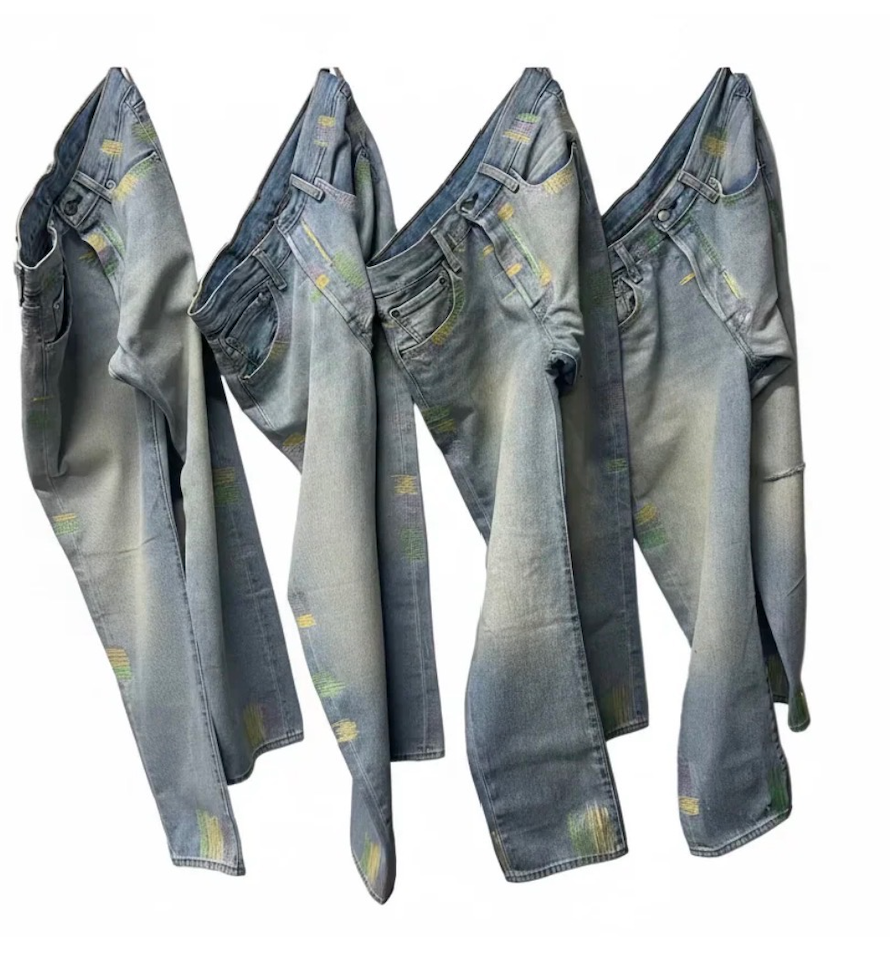 ROOT OF EVIL PASTEL STICHED DENIM