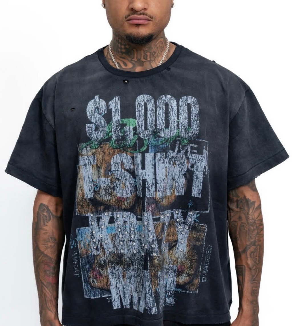 KZA BLACK PRICE TAG TEE