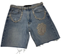 ROOT OF EVIL CRYSTAL JEAN SHORTS