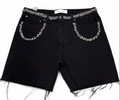 ROOT OF EVIL CRUSHED BLACK ICE JEAN SHORTS