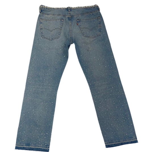 ROOT OF EVIL CRUSHED ICE AND PEARLS JEANS