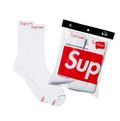 SUPREME CREW SOCKS 4 PACK WHITE