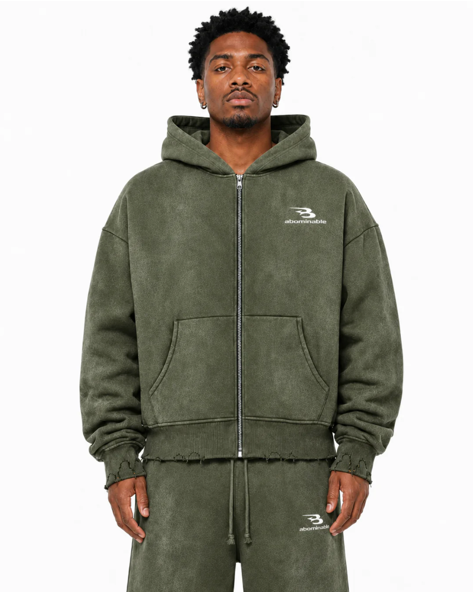 ABOMINABLE OLIVE SPRING ZIP UP