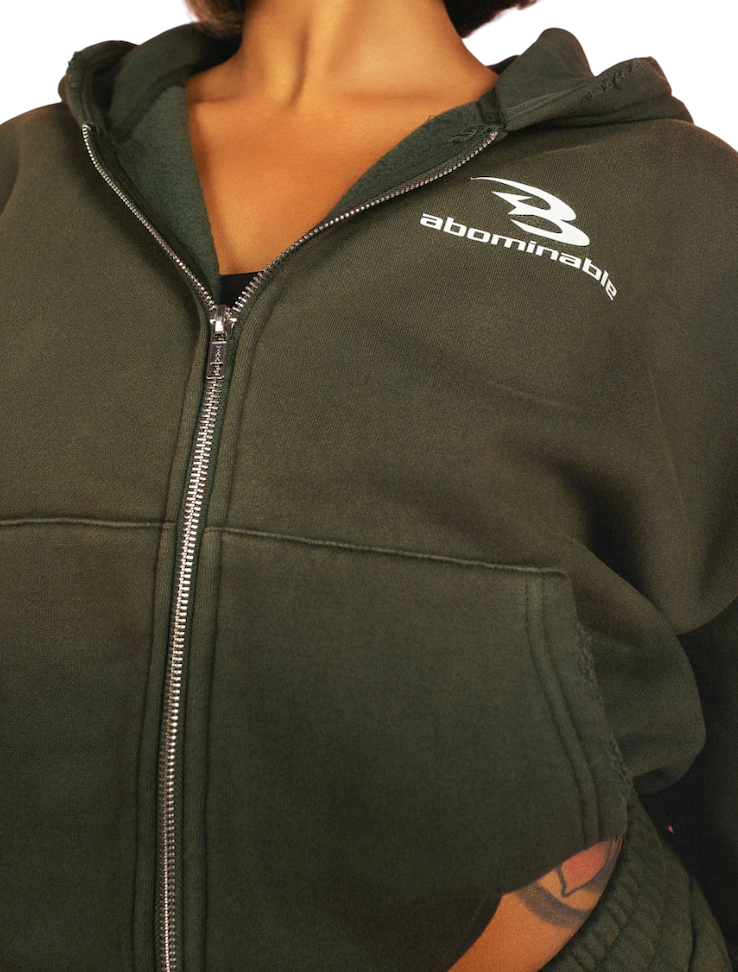 ABOMINABLE OLIVE SPRING ZIP UP