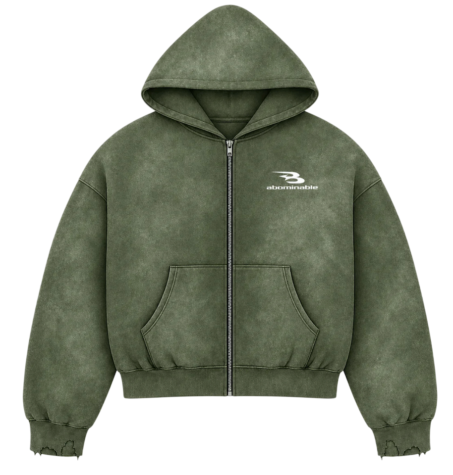 ABOMINABLE OLIVE SPRING ZIP UP