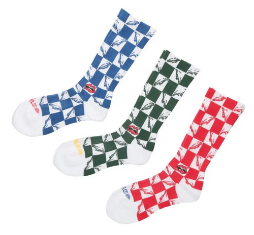 CHROME HEARTS X MATTY BOY 999 EYES SOCKS GREEN, RED, BLUE (3PACK)