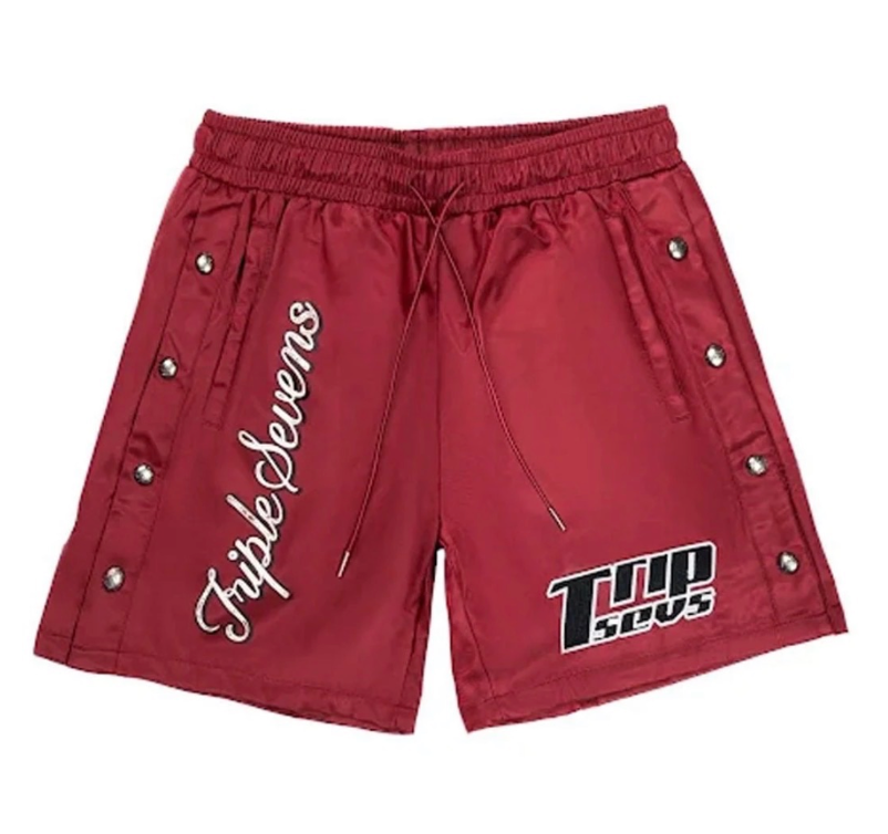 TRIPLE SEVENS NYLON RED SHORTS