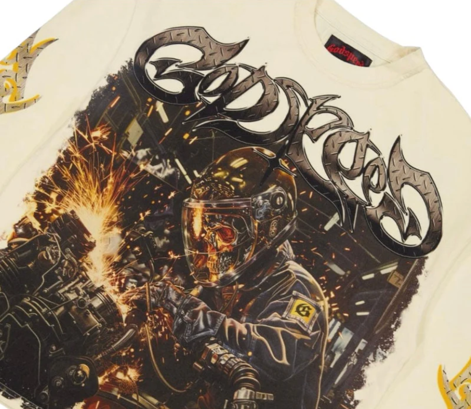 GODSPEED STEEL SHARPENS STEEL L/S TEE BONE