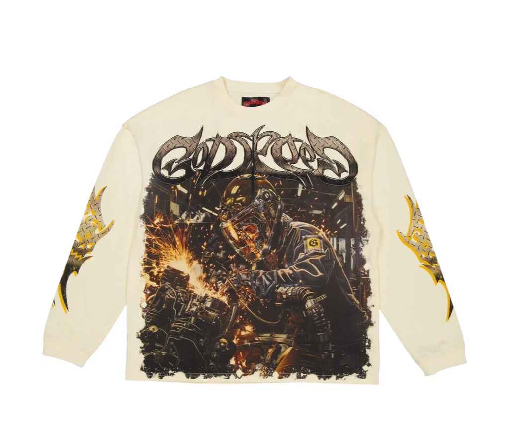 GODSPEED STEEL SHARPENS STEEL L/S TEE BONE