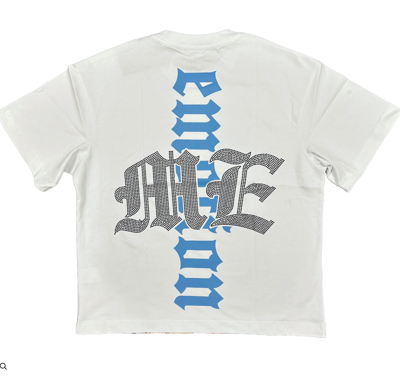 MIXED EMOTION WHITE ANGEL RHINESTONE TEE