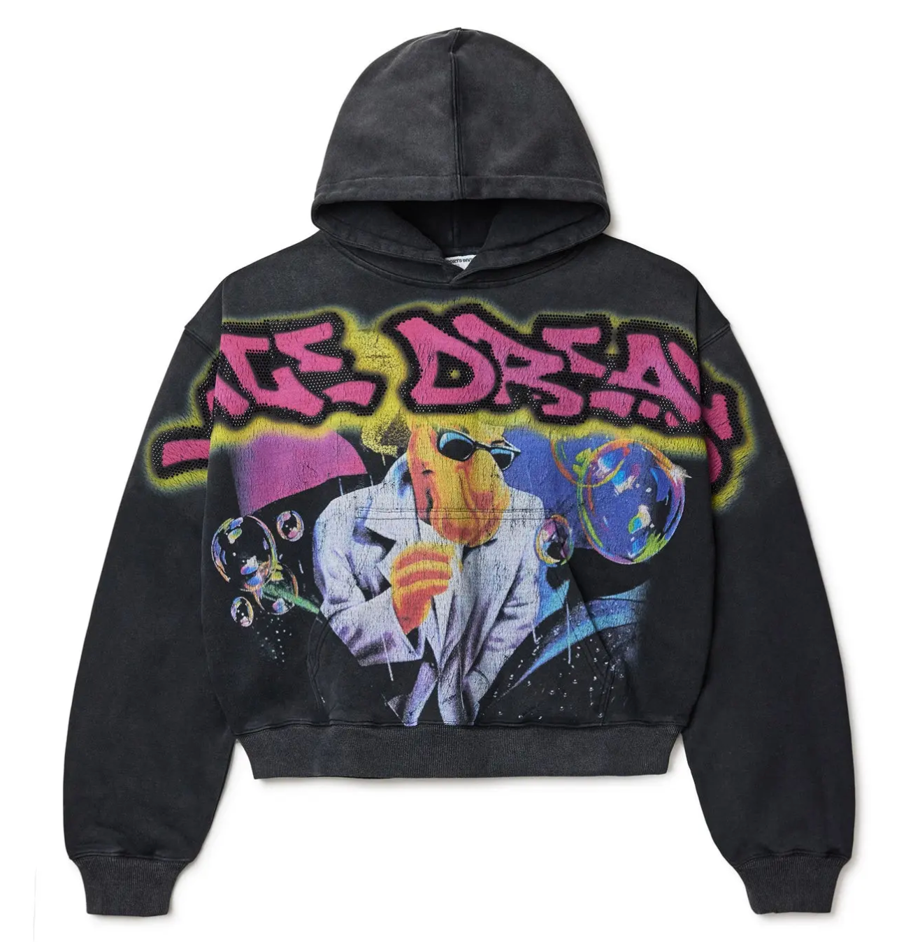 VALE FOREVER CAMEL BIG BLING BLACK HOODIE