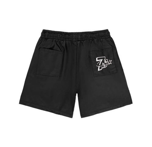 TRIPLE SEVEN NYLON BLACK SHORTS