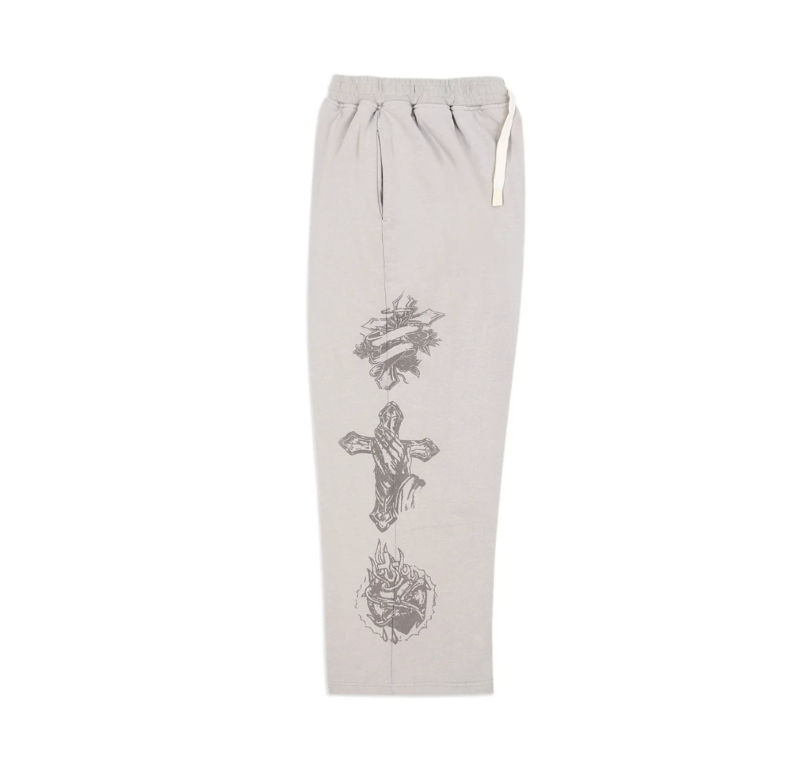 RIGHTEOUS TATTOO GREY ZIP UP PANTS