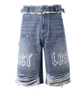 LOST INTRICACY BLUE CARPENTERS SHORTS