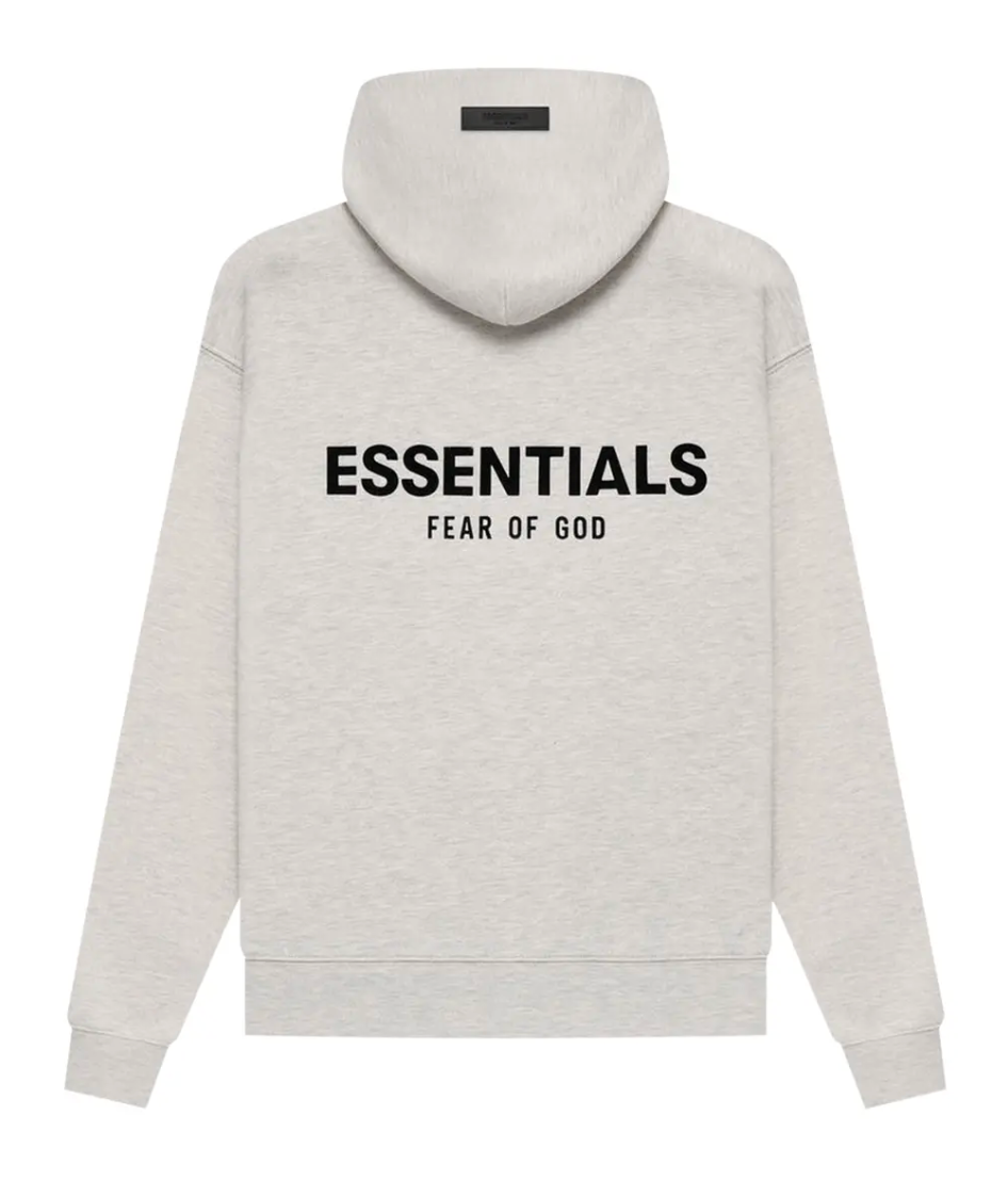 FEAR OF GOD ESSENTAILS LIGHT OATMEAL PULLOVER HOODIE