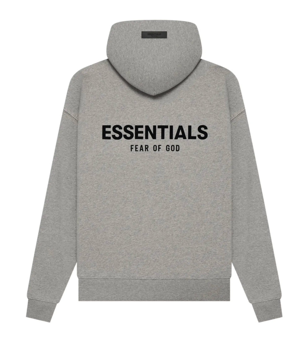 FEAR OF GOD ESSENTIALS DARK OATMEAL PULLOVER HOODIE