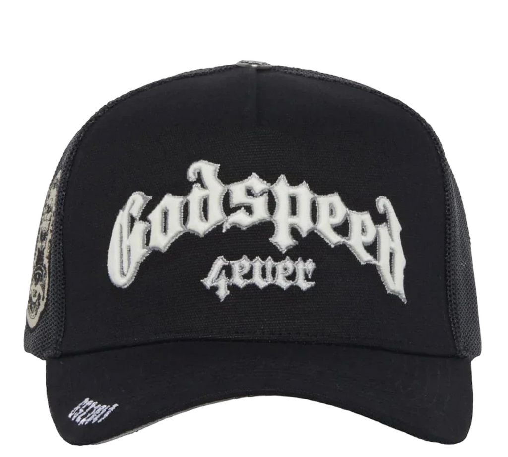 GODSPEED FOREVER BLACK/WHITE TRUCKER HAT