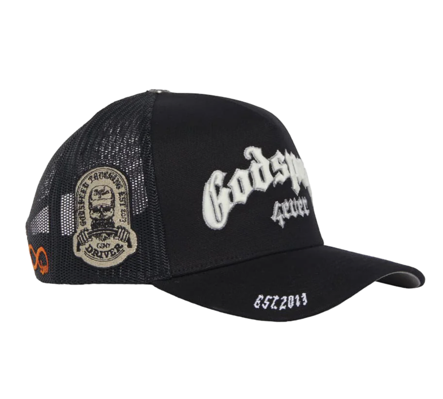 GODSPEED FOREVER BLACK/WHITE TRUCKER HAT