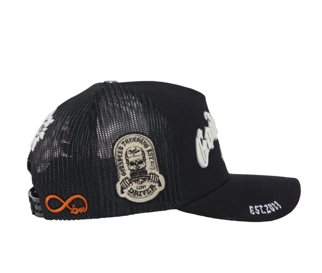 GODSPEED FOREVER BLACK/WHITE TRUCKER HAT