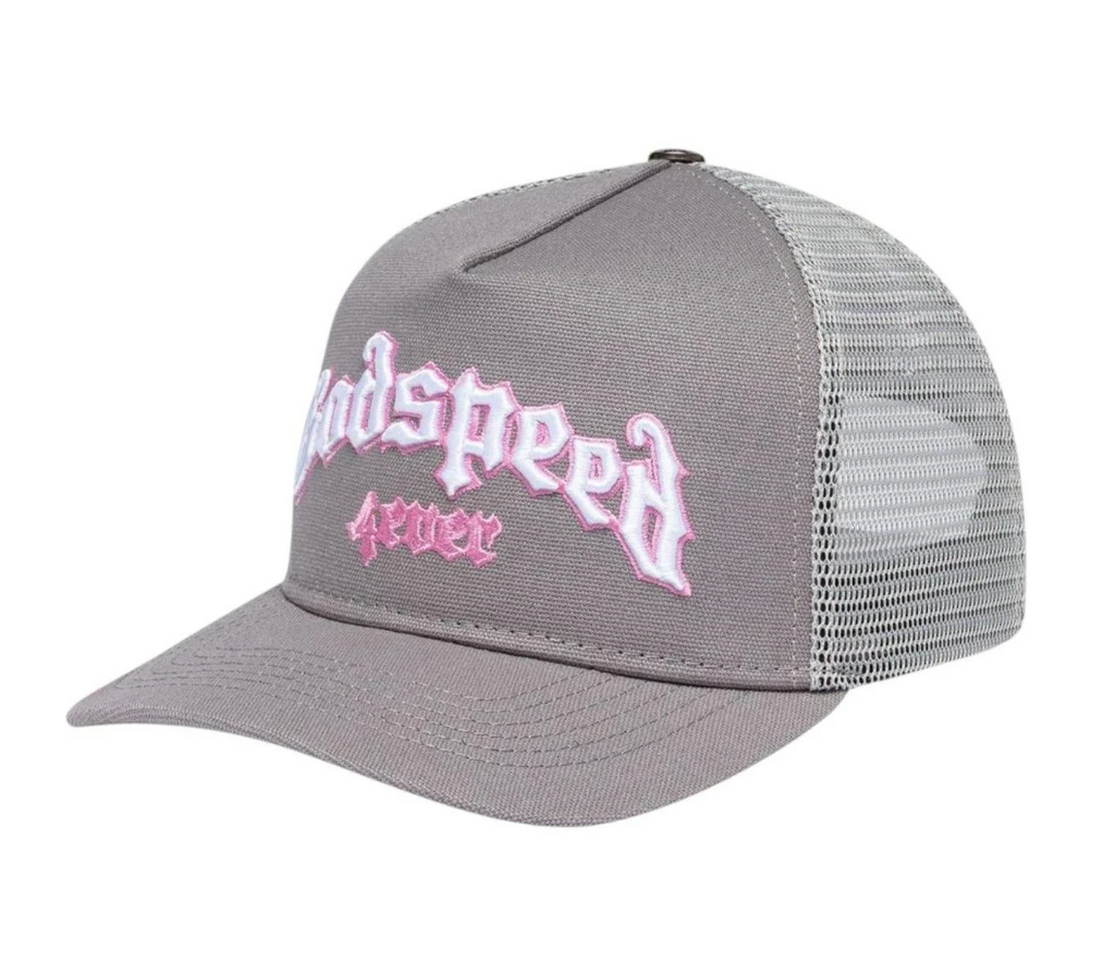 GODSPEED GS FOREVER GREY PINK TRUCKER HAT