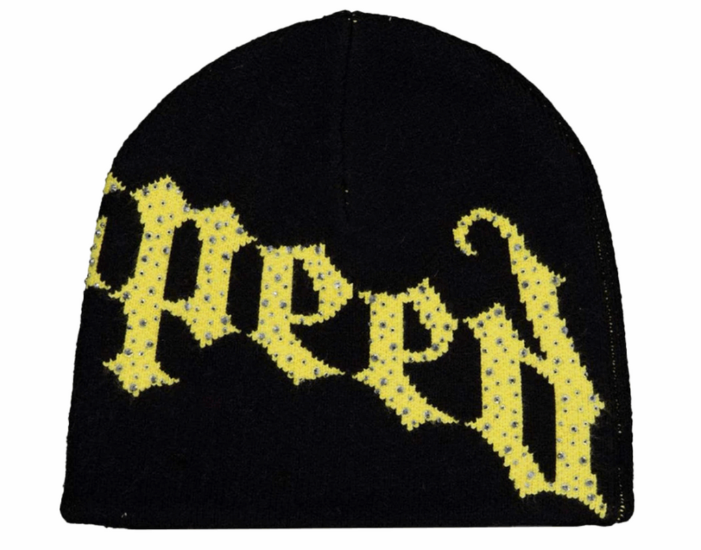 GODSPEED OG LOGO STUDDED BEANIE BLACK/YELLOW