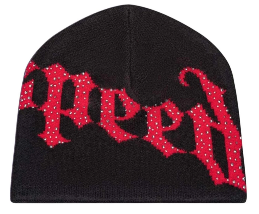 GODSPEED OG LOGO STUDDED BEANIE BLACK/RED