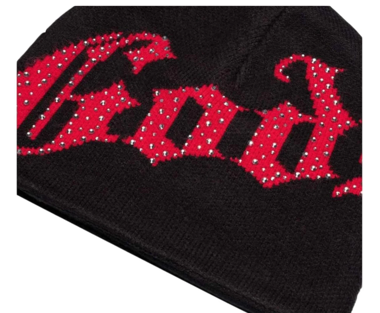 GODSPEED OG LOGO STUDDED BEANIE BLACK/RED