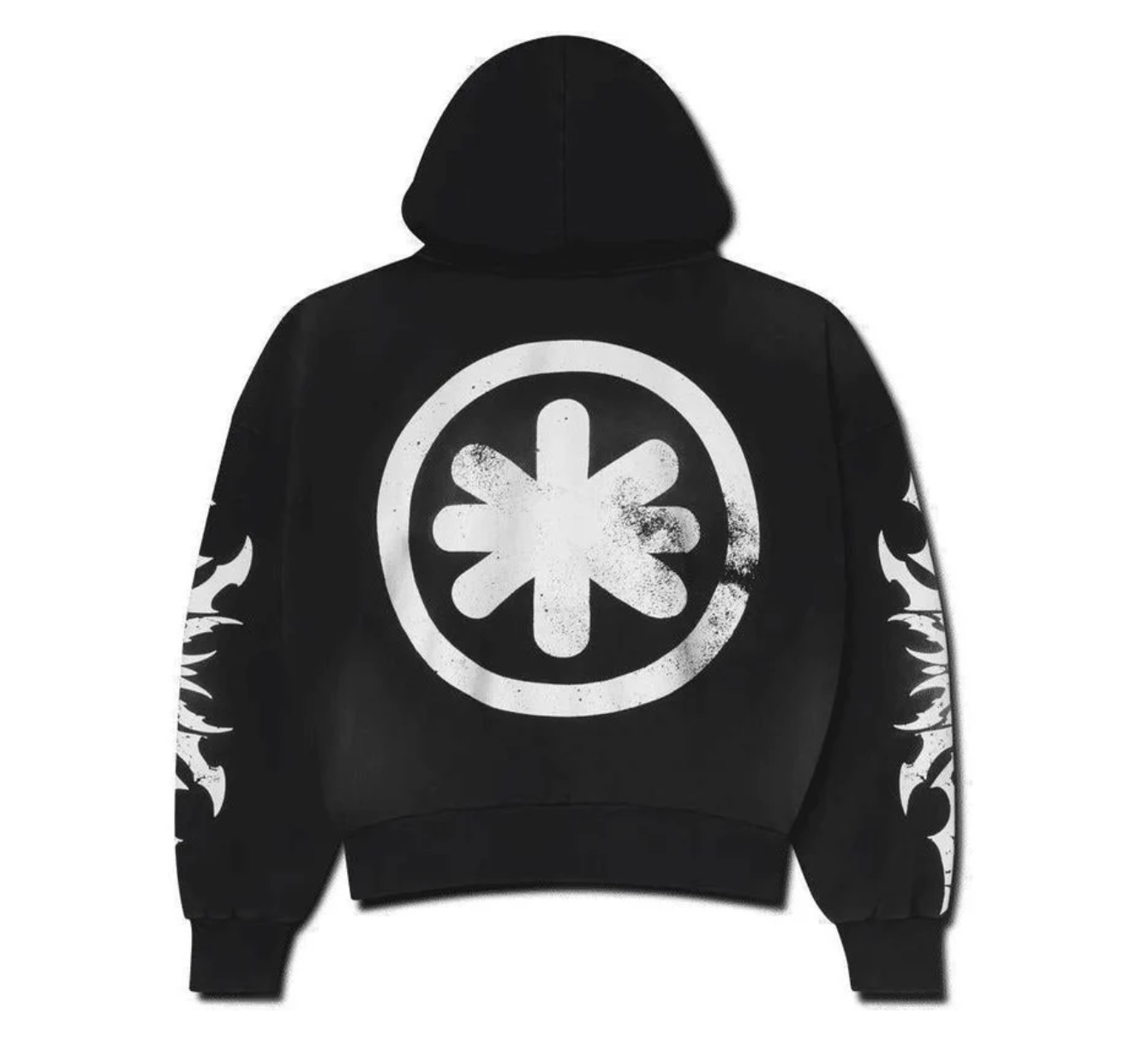 LOSTSHDWS COMPLEX CON ACID WASH BLACK ZIP UP HOODIE