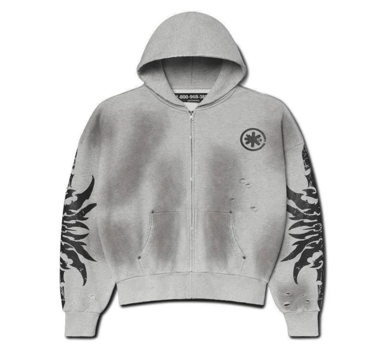 LOSTSHDWS COMPLEX CON DIRTY ZIP UP HOODIE