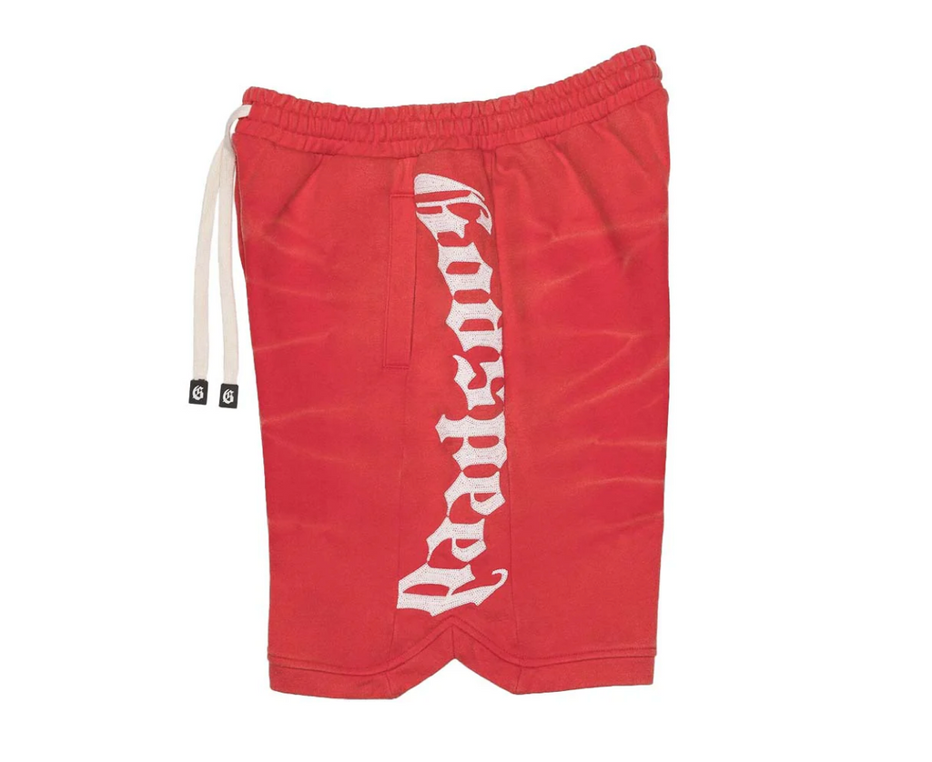 GODSPEED COURTSIDE RED WASH SHORTS