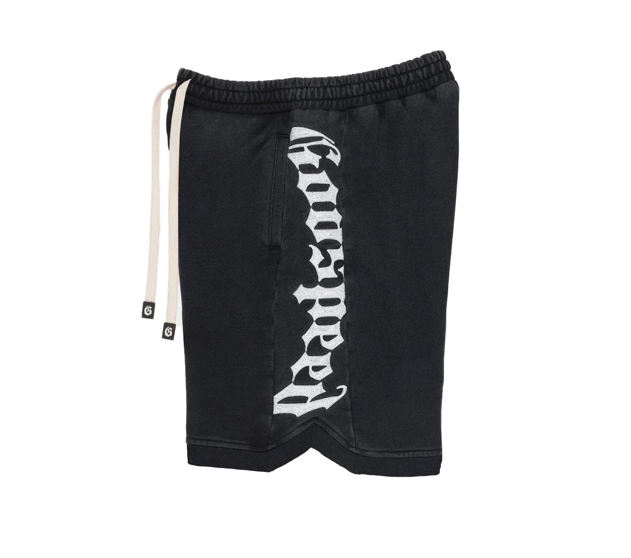 GODSPEED COURTSIDE WASH BLACK SHORTS
