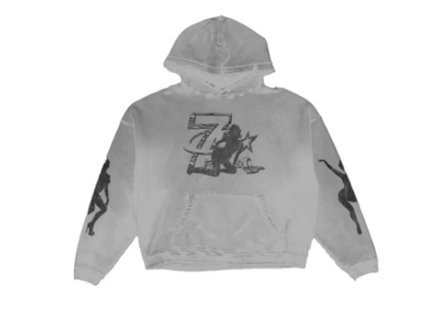 TRIPLE SEVENS BOOBY TRAP LOGO HOODIE GREY