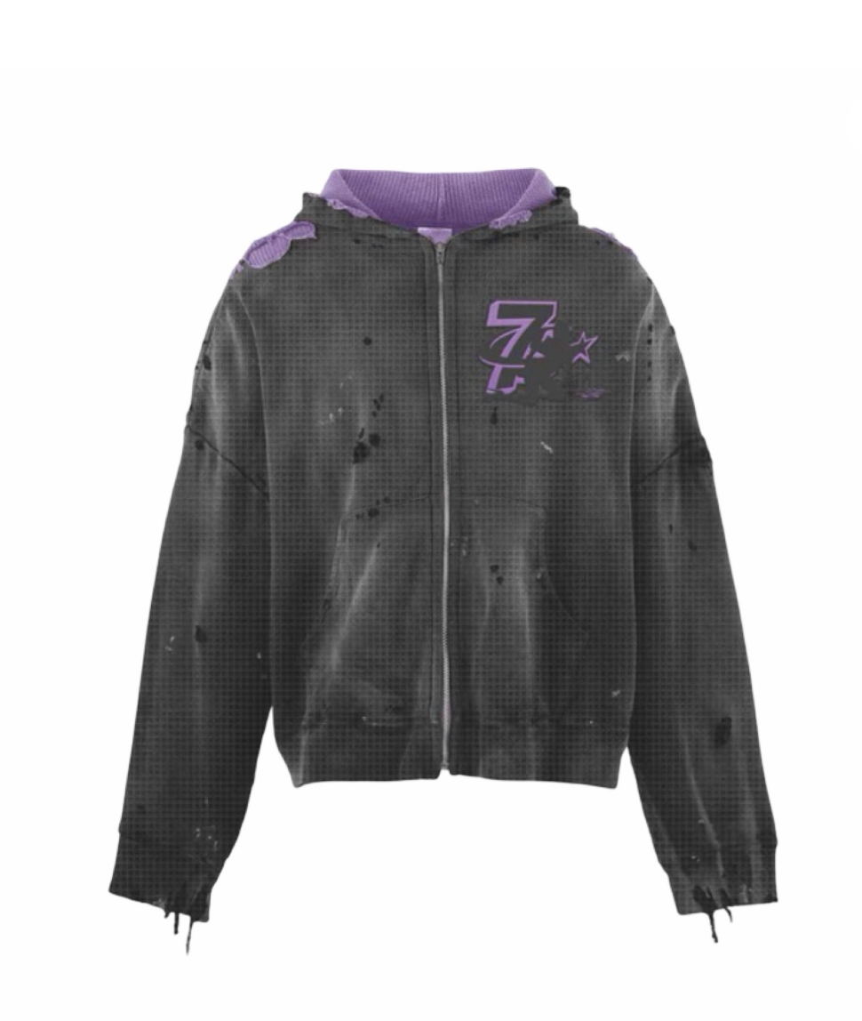 TRIPLE SEVENS TRAP REVERSIBLE ZIP UP HOODIE