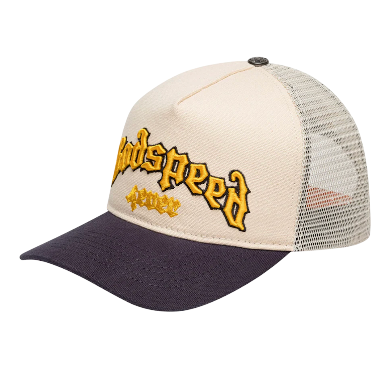 GODSPEED FOREVER TRUCKER HAT BONE/YELLOW/NAVY