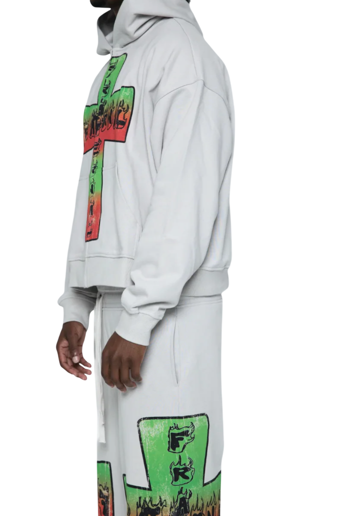 FRATERNAL GREY BLAZE OF FAITH HOODIE